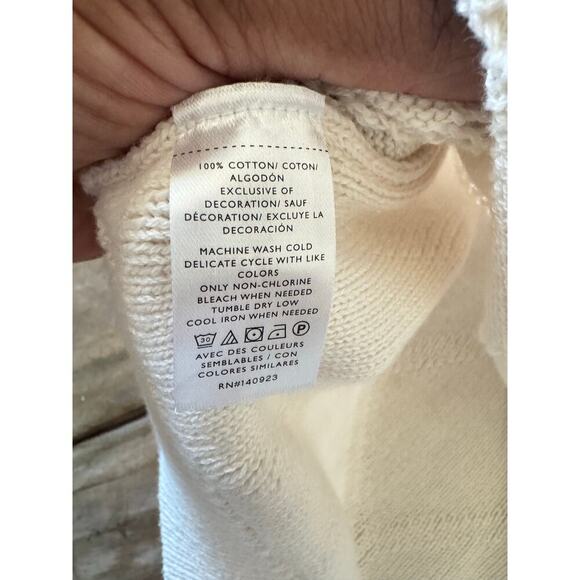 Ann Taylor Loft Womens Cottagecore Floral Cream Sweater Feminine Flirty SIZE M - Picture 3 of 7